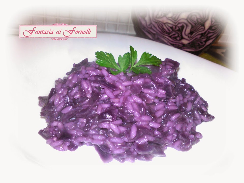 risotto magico con cavolo verza viola