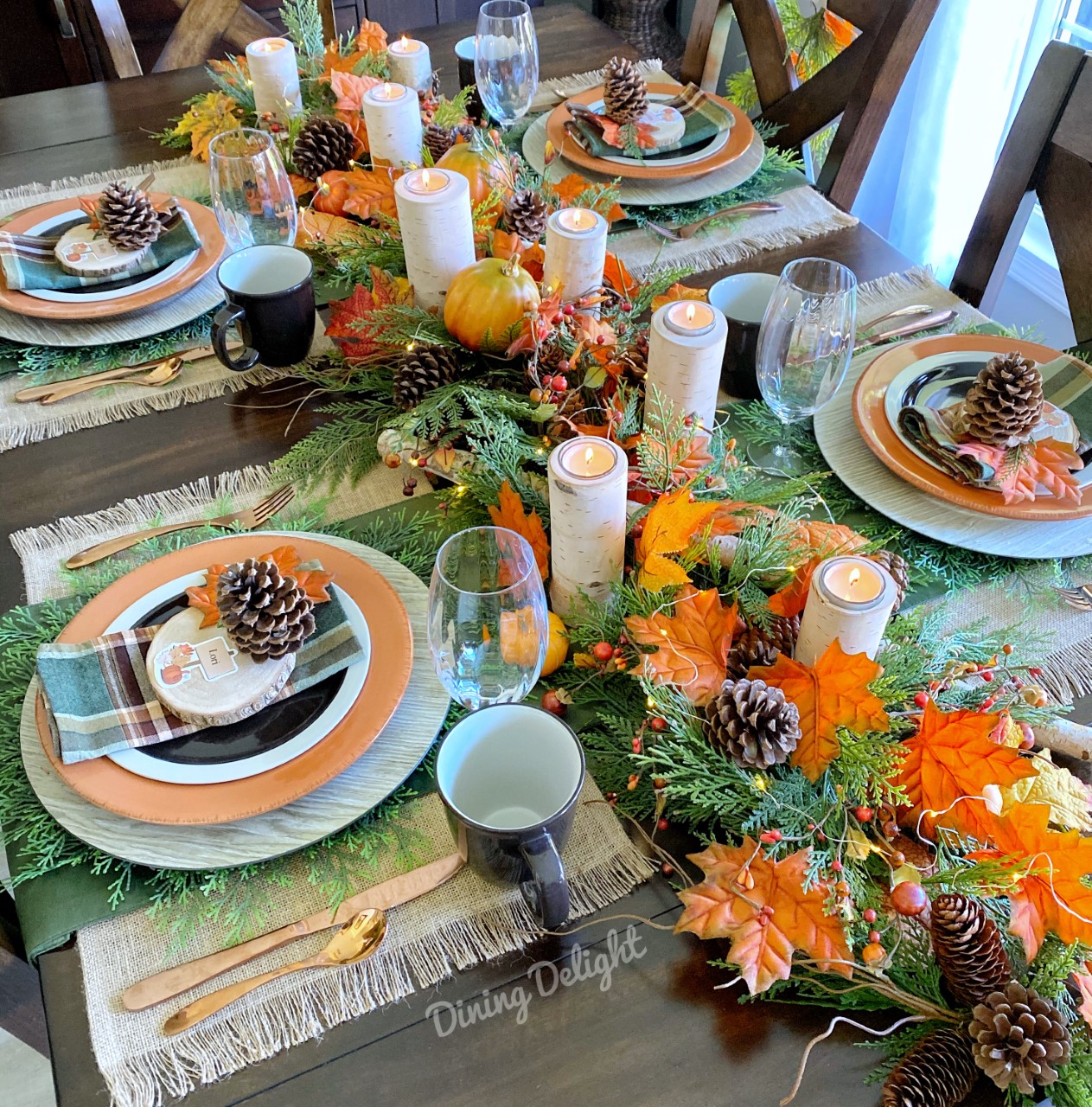 Dining Delight Autumn in the Mountains Fall Tablescape
