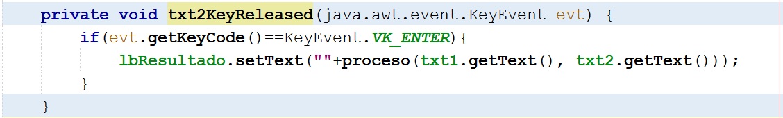 Presionar enter en Java para ejecutar