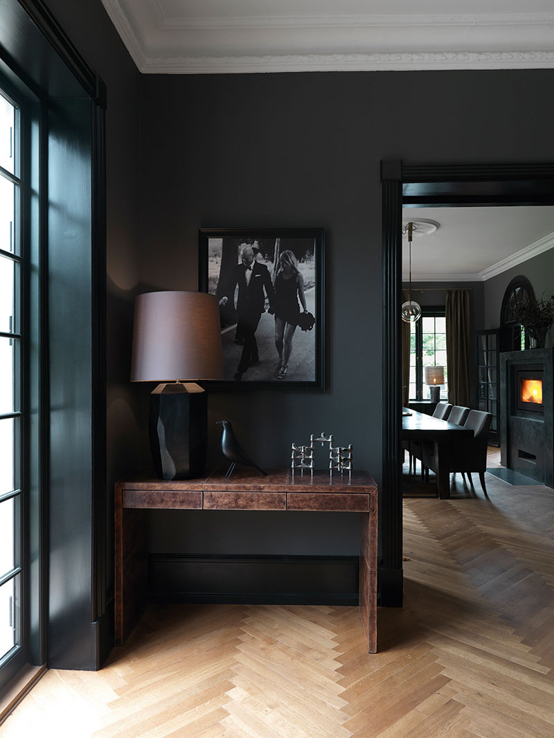 An elegant dark Copenhagen home
