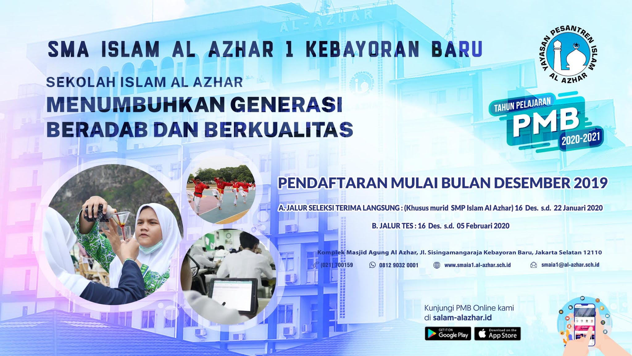 Biaya sekolah SMA Al Azhar 1 Jakarta terbaru dan Fasilitas nya  ProfBiaya