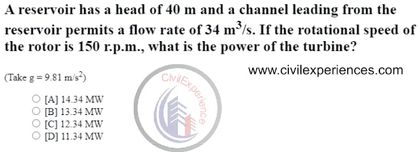 A Reservoir Has A Head Of 40 M And A Channel Leading | Civil Upsc Ese Exam Solution 2021 A Reservoir Has A Head Of 40 M And A Channel Leading | Civil Upsc Ese Exam Solution 2021
