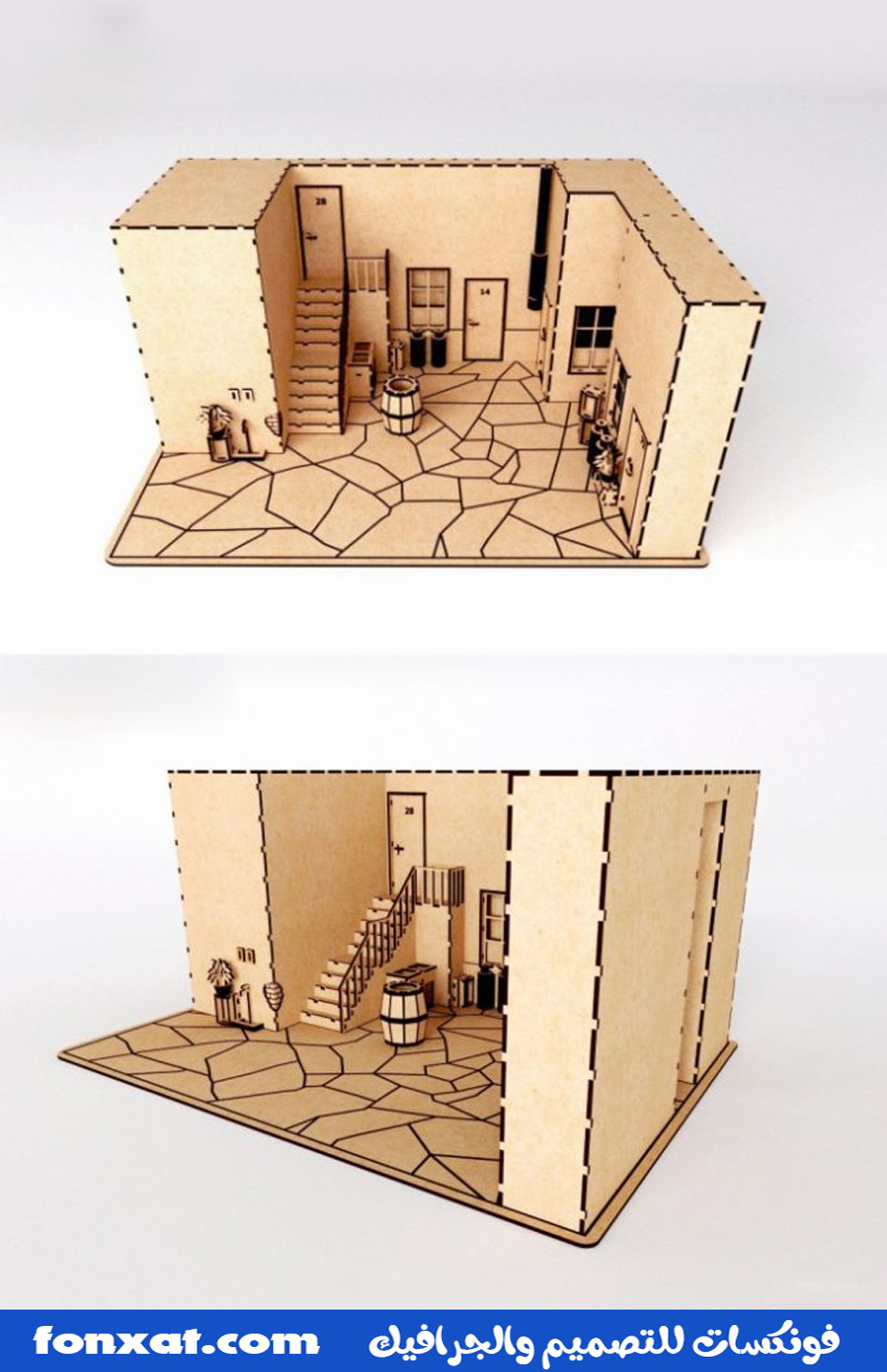 A doll house model – a decoration for a game or a cartoon