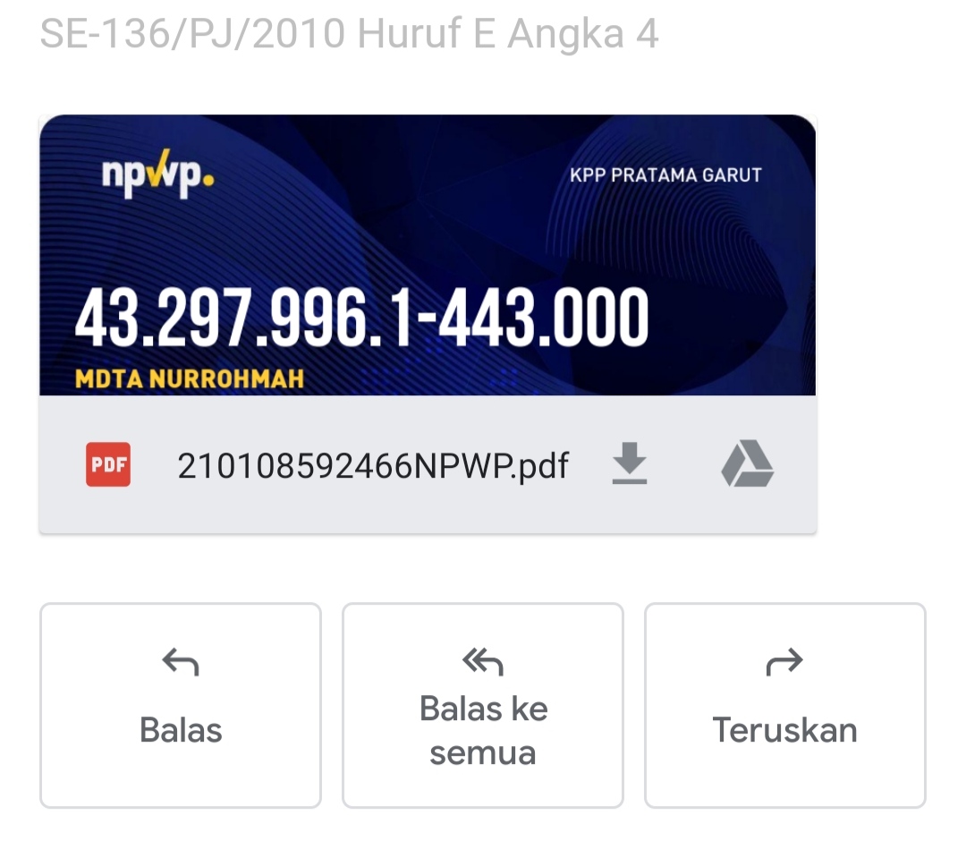 Cara Membuat NPWP Lembaga Diniyah (MDTA) Secara Online Termudah Lewat HP
