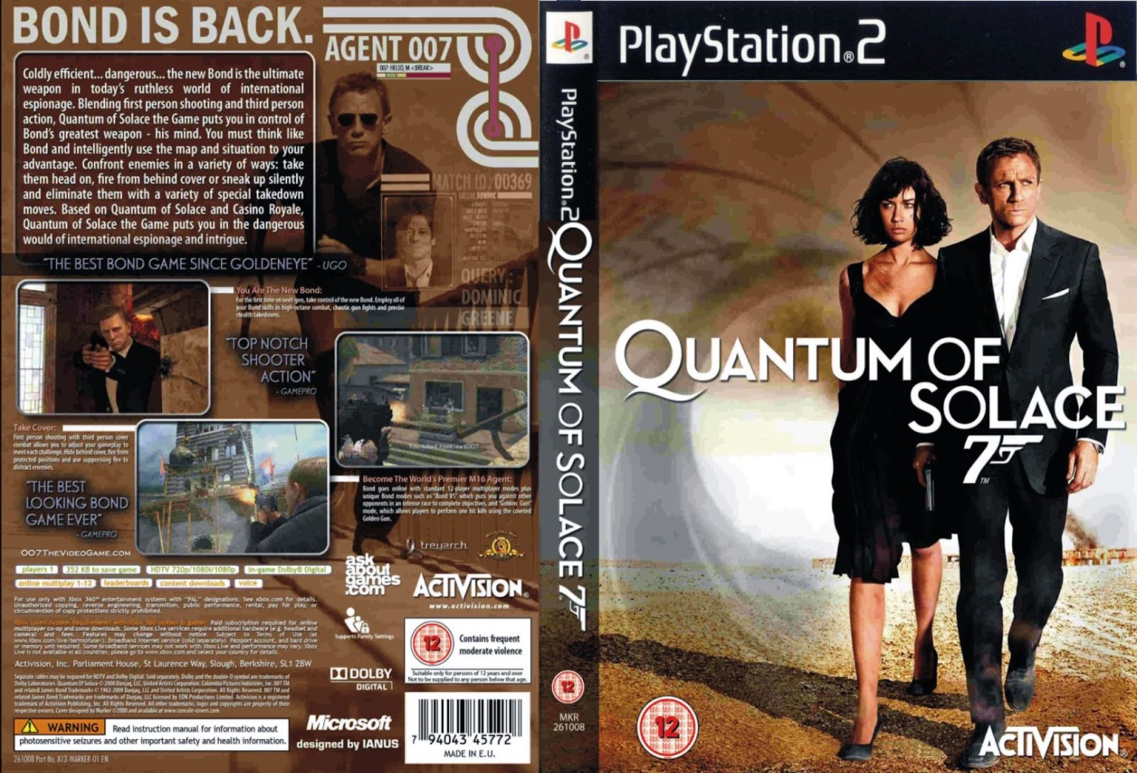 007 James Bond Quantum of Solace PS2 Caverna dos Games