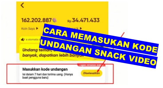 Berhasil Begini Cara Memasukan Kode Undangan Di Aplikasi Snack Video Terbaru 2021