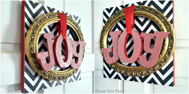 http://www.hellolifeonline.com, mod podge, christmas wreath, christmas, wreath, chevron, thrift store