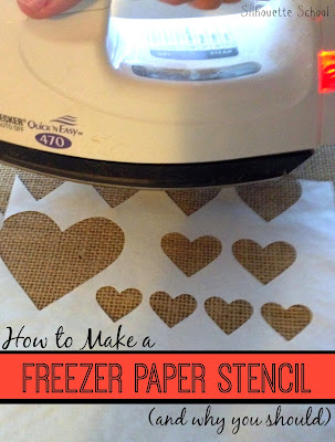 Freezer paper, stencil, Silhouette tutorial