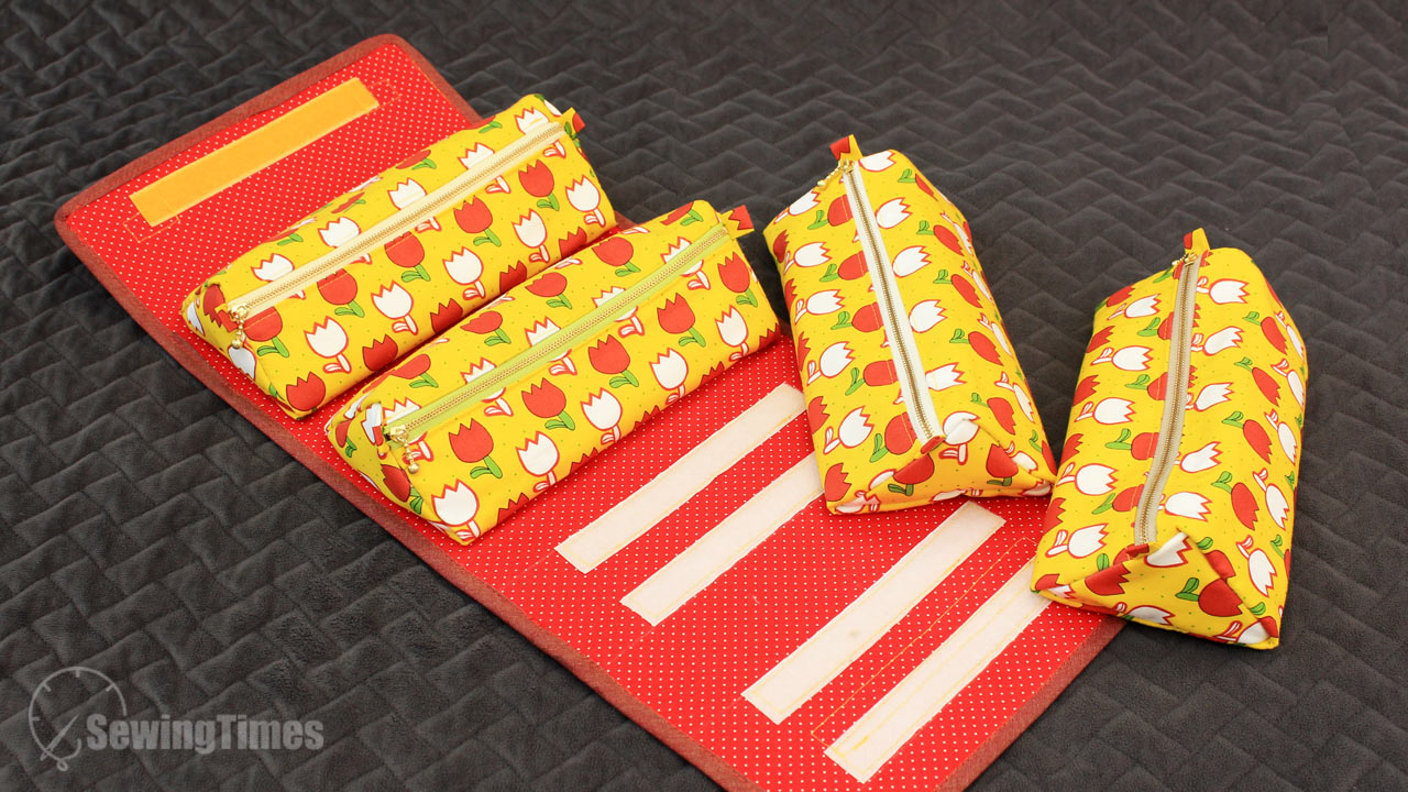 DIY Roll Up Makeup Bag