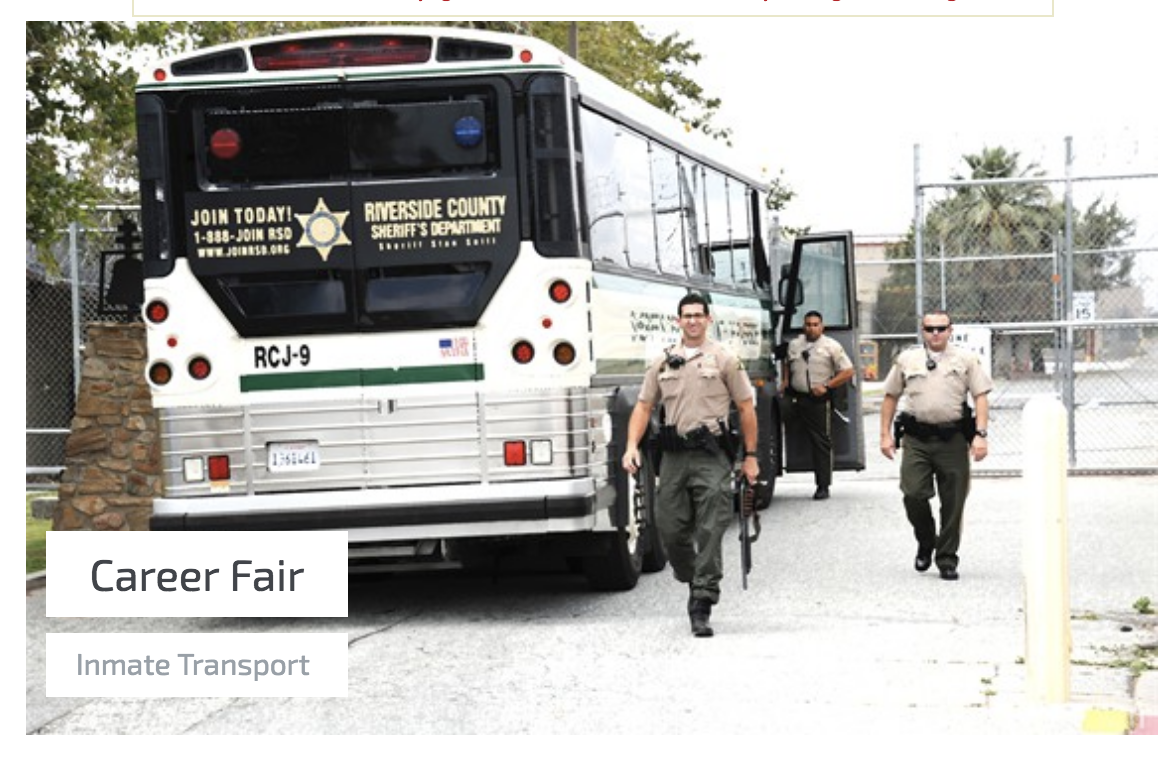 Hiring Opportunity Riverside County Sheriff's Department Correctional