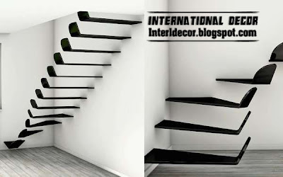 Interior stairs, Flying staircase, modern interior stairs