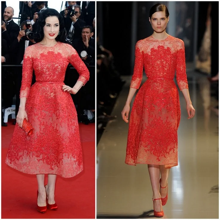 Cleopatra Cannes Film Festival Premiere - Dita von Teese in Elie Saab (Spring 2013 Couture)