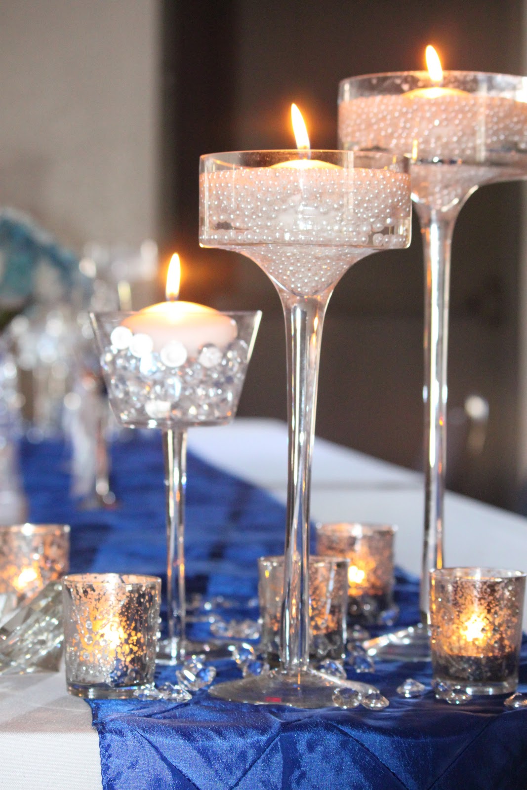 Bella Beginnings Royal Blue and Silver church wedding and