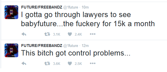 Future slams Ciara, calls her a bit*ch for restricting his access to their son