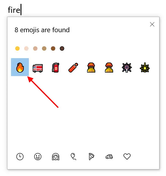 Windows'ta Fire Ateş Emoji Ekle