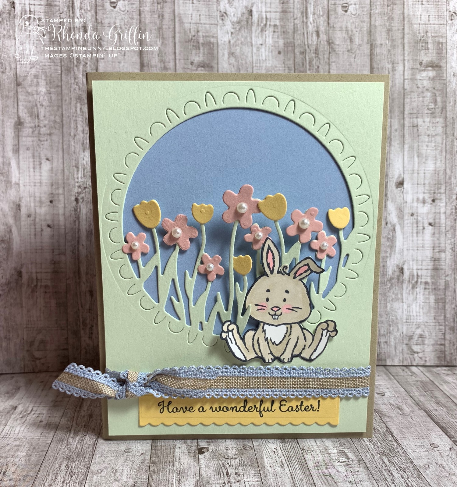 The Stampin' Bunny Bunny Easter Sending Flowers Stampin' Up! Card