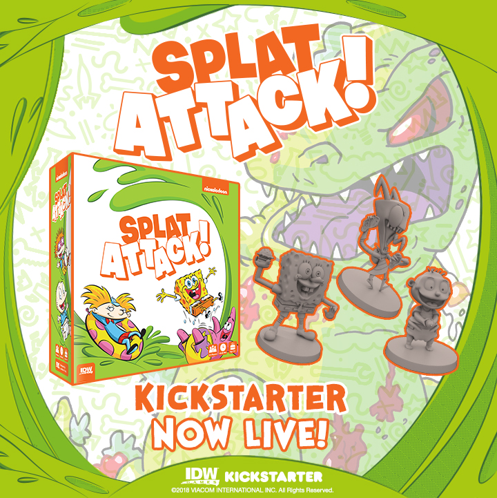 NickALive! IDW Games To Release 90sNick Themed 'Nickelodeon Splat Attack!' Board Game
