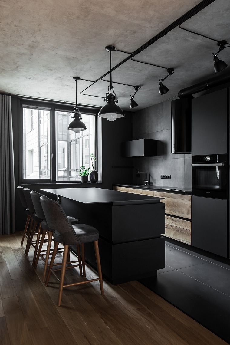 Diseño de cocinas - 30 ideas de cocinas con muebles de color negro