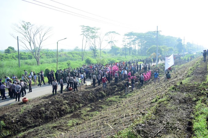 TNI-Polri Bersinergi Tanam Rumput Vetiver untuk Kelestarian Lingkungan