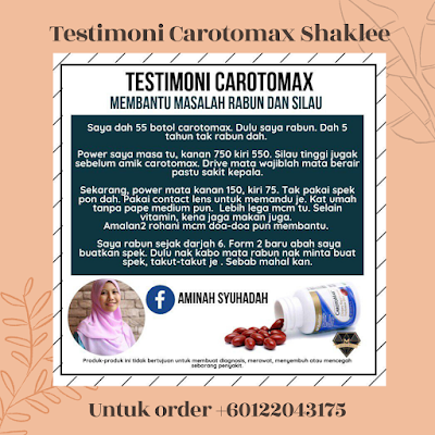 Carotomax Shaklee : Keistimewaan, Kelebihan Dan Testimoni