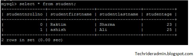 INSERT UPDATE And DELETE Query In MySQL Tech Rider Admin s Diary A 