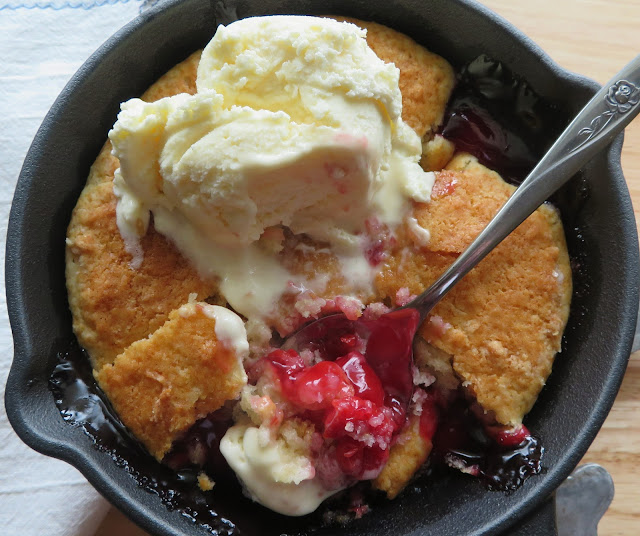 Skillet Cherry Cobbler