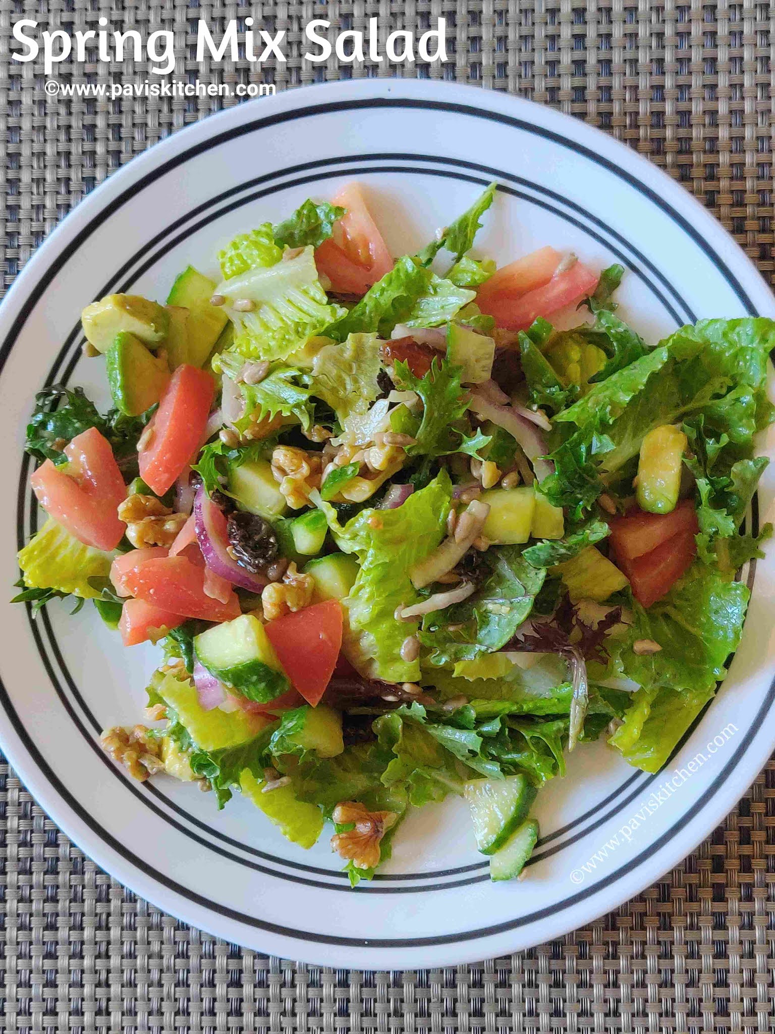 Easy spring salad recipe Spring green salad recipe Baby spring mix