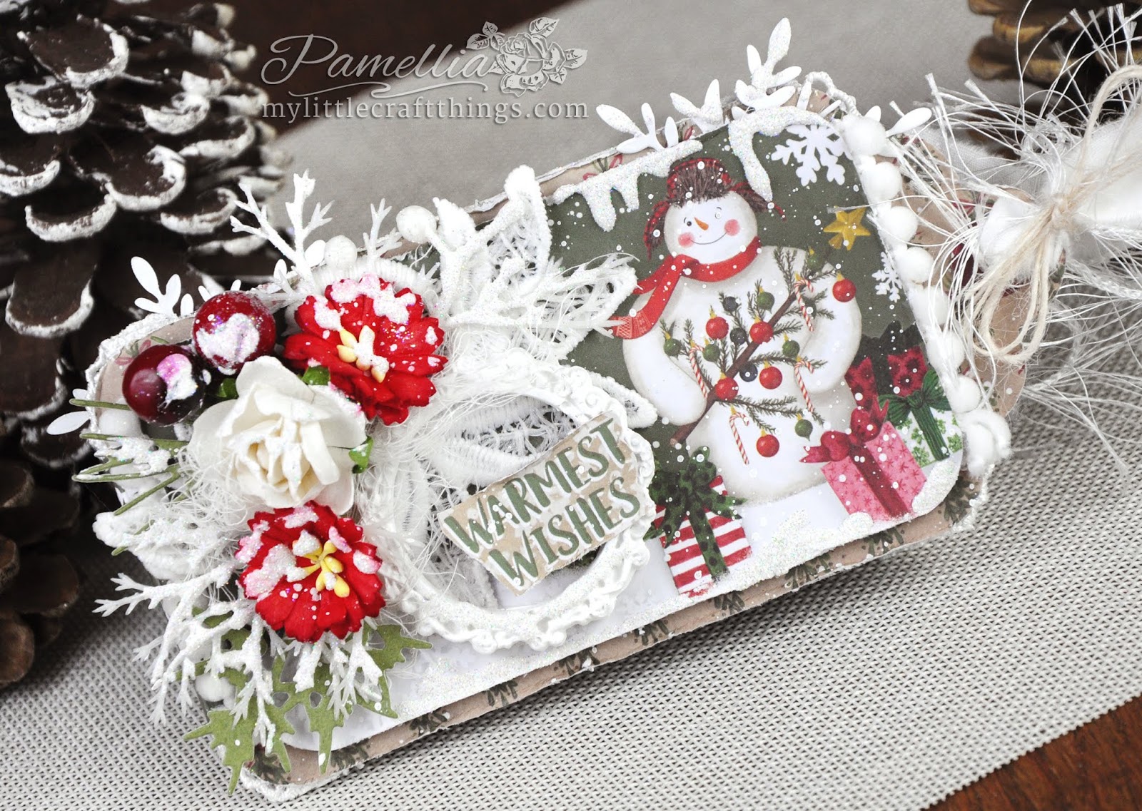 My Little Craft Things Pop Up Snowman Christmas Card