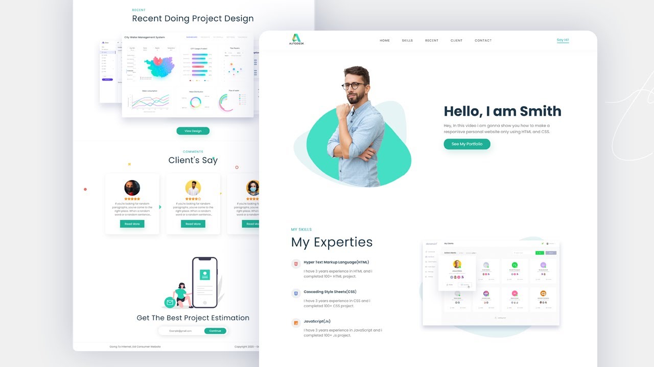 How To Create A Responsive Personal Portfolio Website HTML