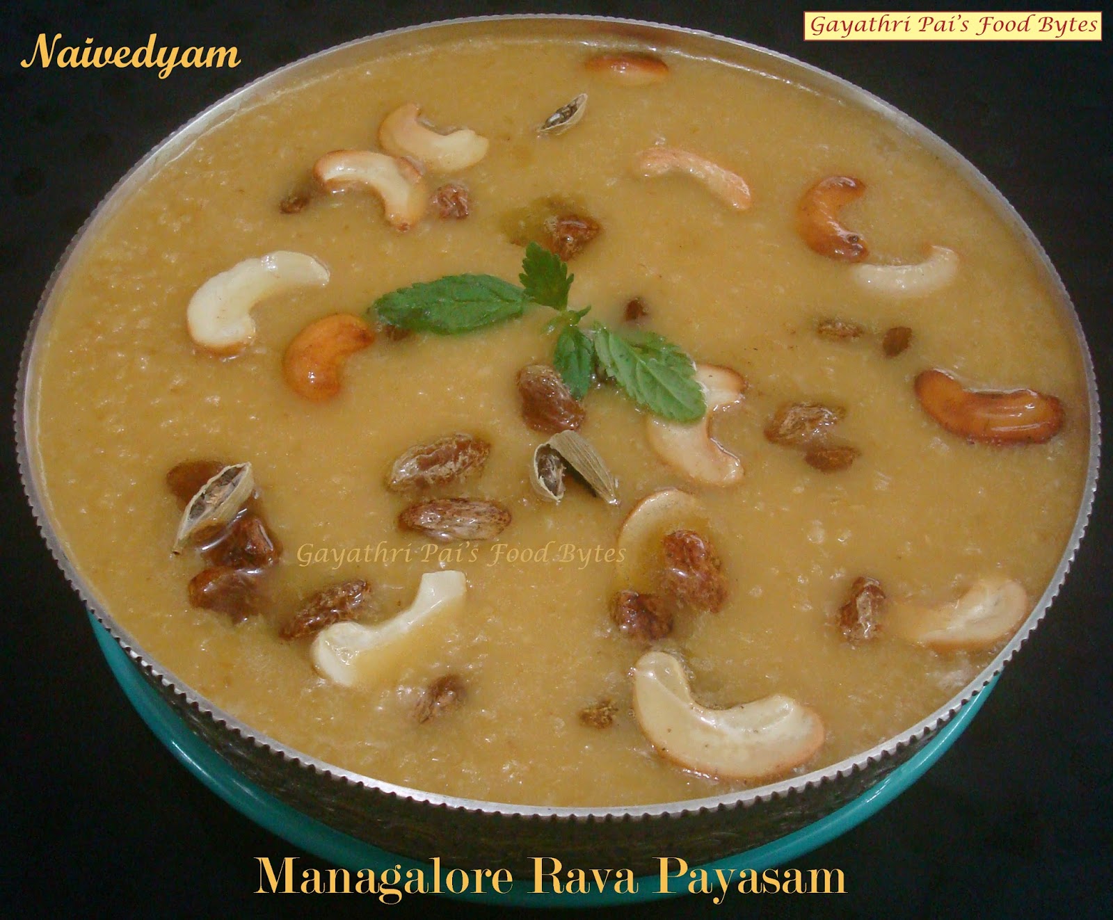 Gayathri Pai's Food Bytes: Mangalore Rava (Barik Lapsi) Payasam.