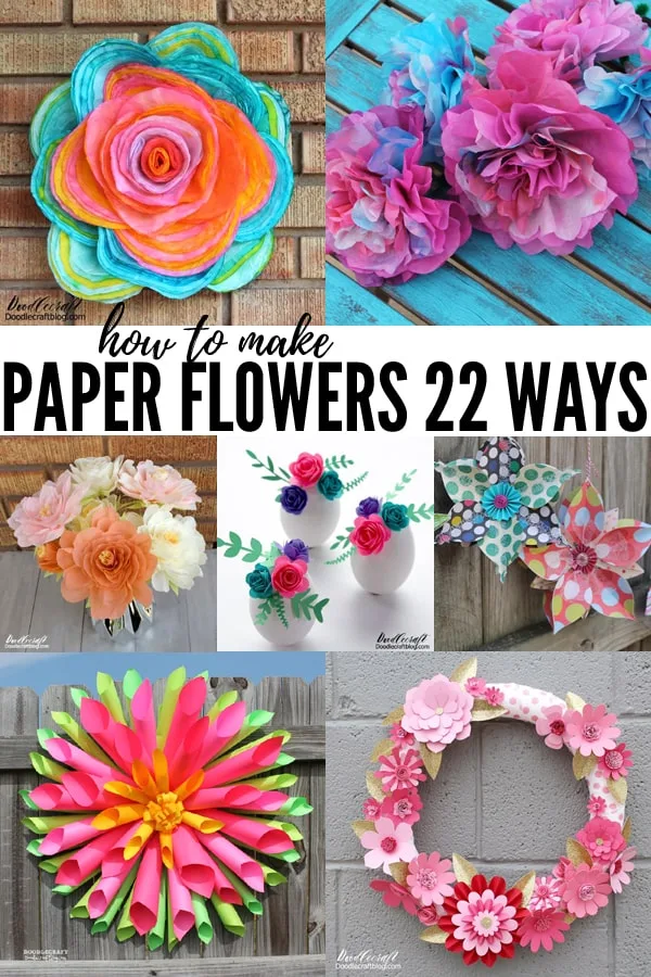  22 x 22 Kraft Paper Flower Wrapping Paper Floral