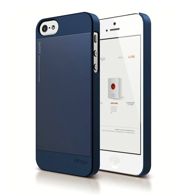 my shows: Blue Ultra-thin Meta Cover for iphone 5