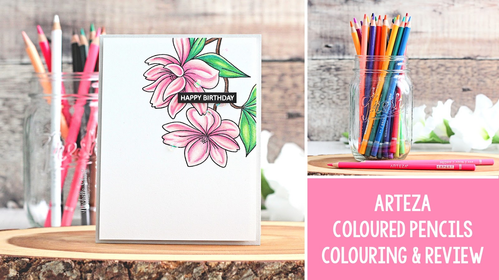 The Card Grotto: VIDEO  Arteza Coloured Pencils - Colouring & Review