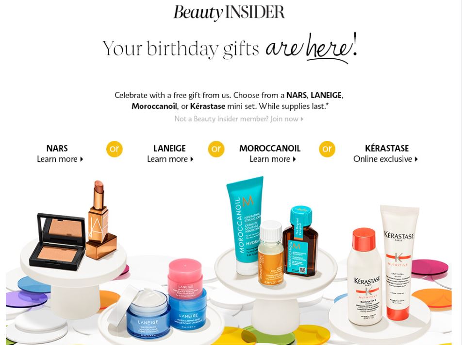 Free Birthday Gift From Sephora 2021. This Year's Choices