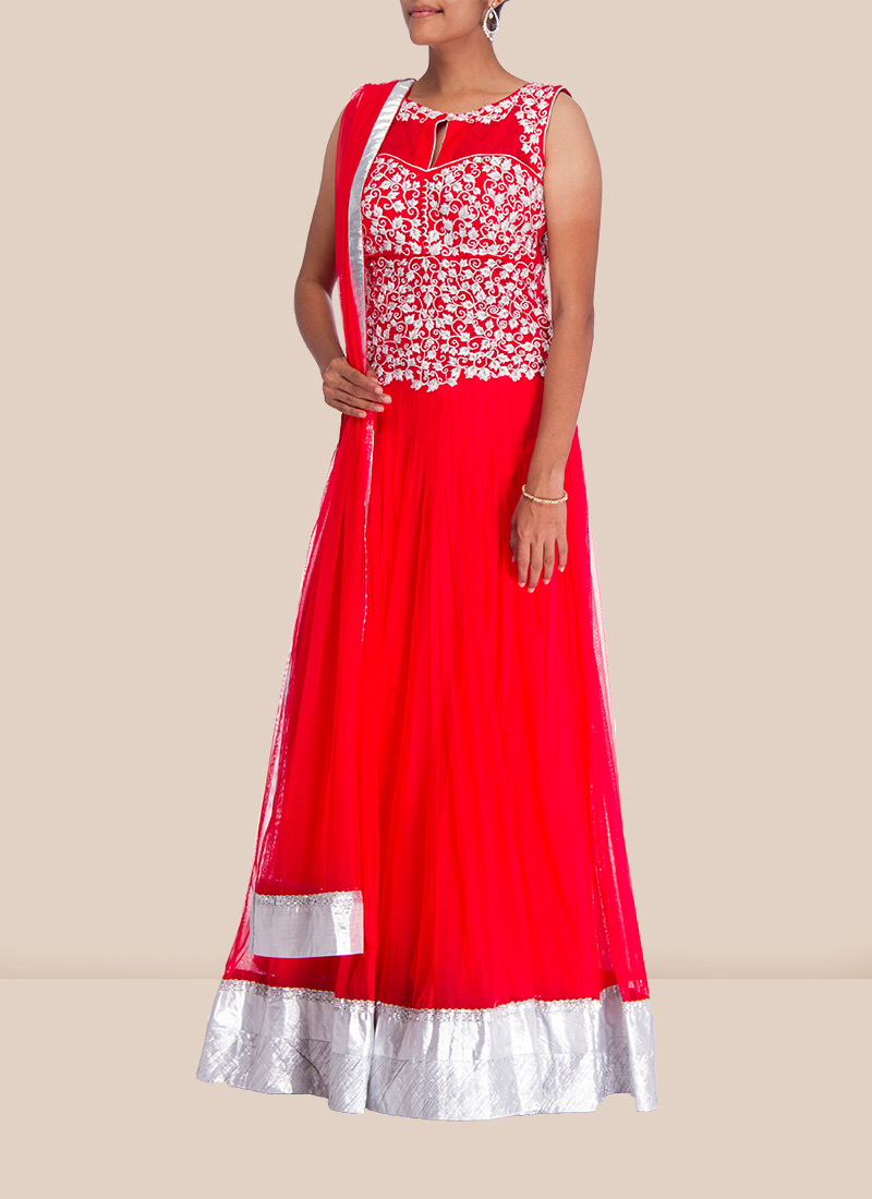 Fab Pink Floor Length Anarkali Suit