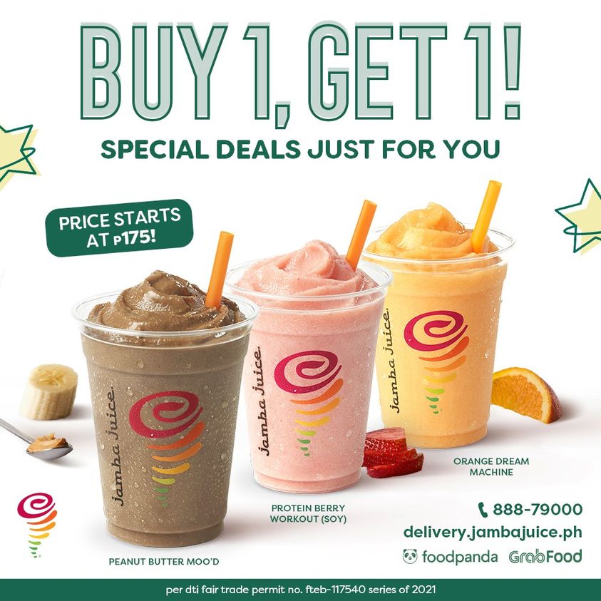 Manila Shopper Jamba Juice Special Deals 2 Smoothies as low as P175