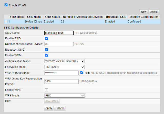 WLAN Settings