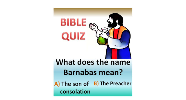 What Does The Name Barnabas Mean Bible Quiz