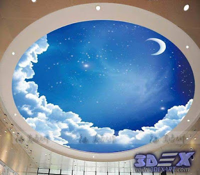 3D stretch ceiling, 3d ceiling design, 3d ceiling art, modern ceiling 2019