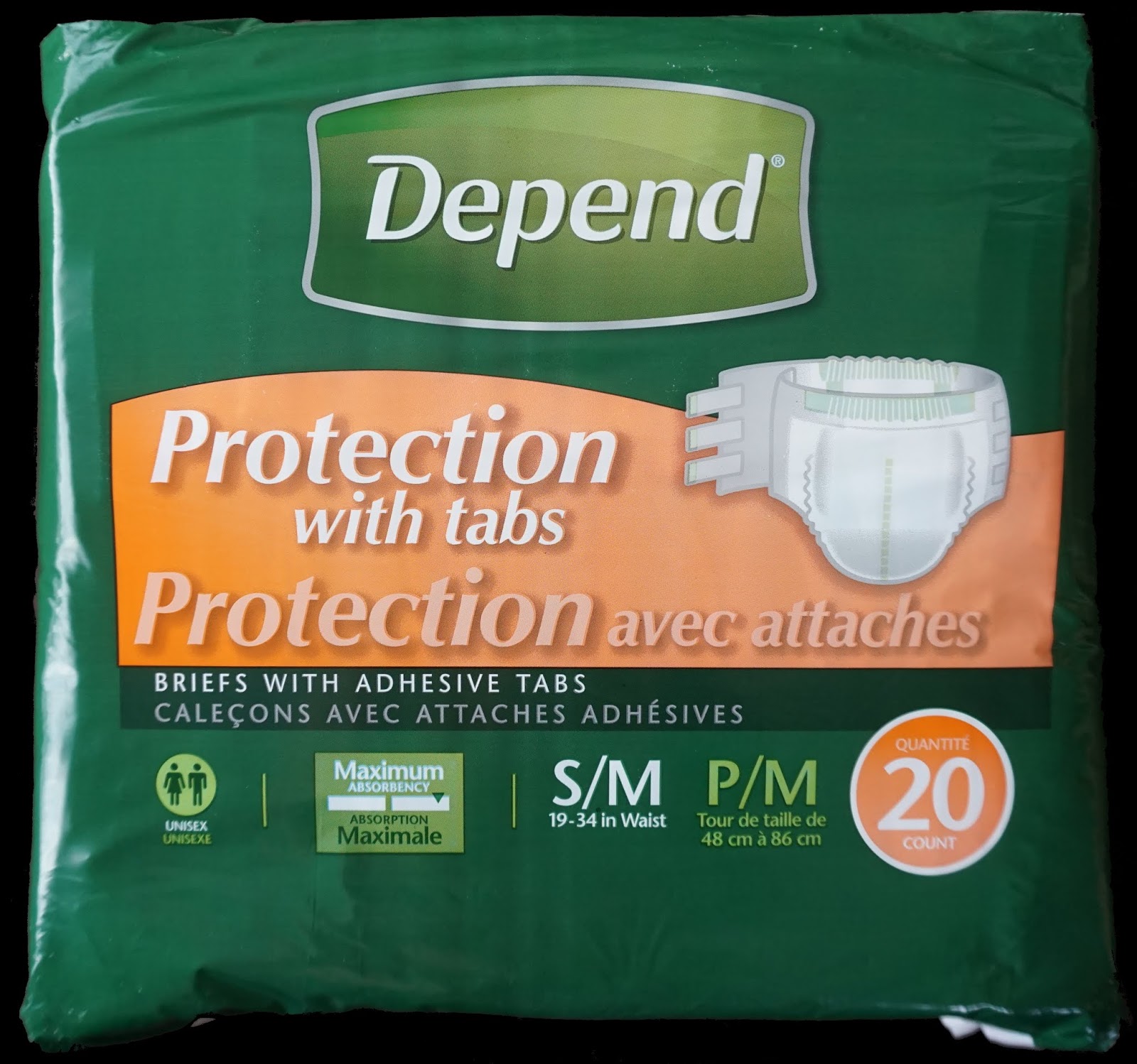 Diaper Metrics Depend Protection with Tabs (S/M) Adult Diaper Review