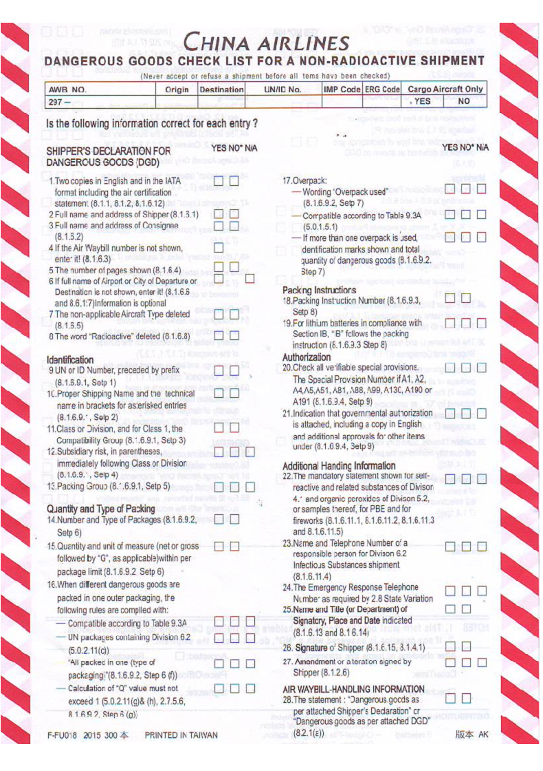 Fumigation Fumigation Checklist
