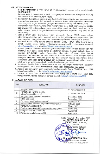 Lowongan Kerja Kuota Formasi Cpns Pppk Tahun 2021 Kabupaten Gunung Mas Kalimantan Tengah Palangka Raya Juni 2021 Karer Id