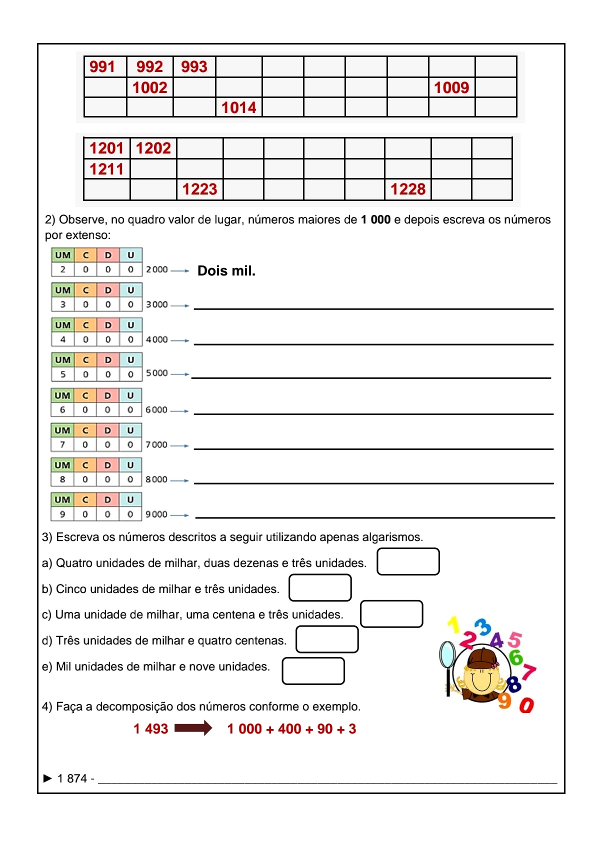Atividades Unidade De Milhar SOLOLEARN Atividades Unidade De Milhar SOLOLEARN