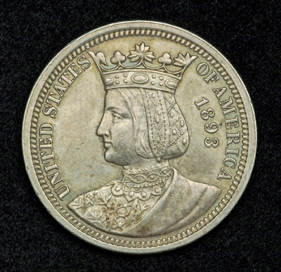 Queen Isabella Quarter Dollar Columbian Exposition Silver Quarters