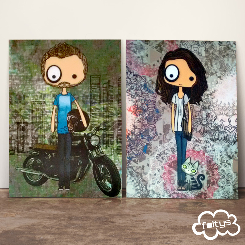 laminas personalizadas | custom prints | foltys vs jaime, carmen & leo | handmade with <3