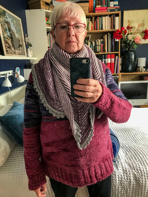 sjal, shawl, skymning sjal, shawl, skymning