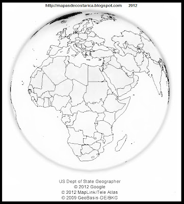 El Mundo, google earth, vista nocturna, Africa, blanco y negro