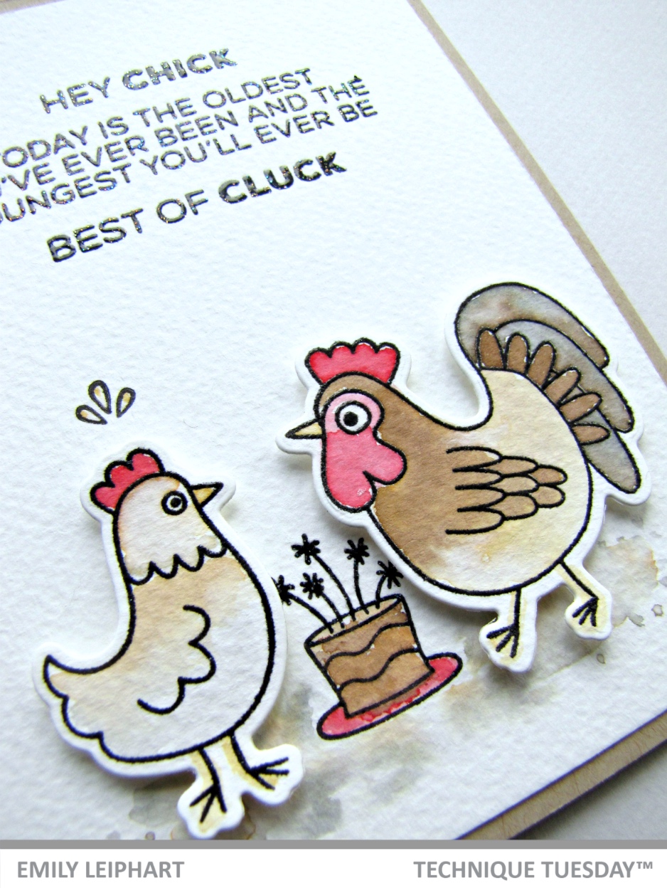 Emily Leiphart: Technique Tuesday Sassy Birthday with Chicken Family