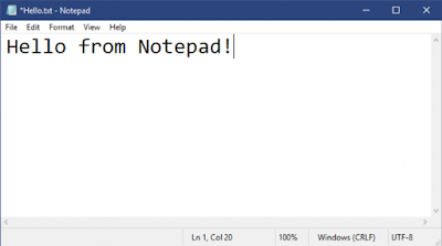 New Changes in Notepad win 10 New Changes in Notepad win 10