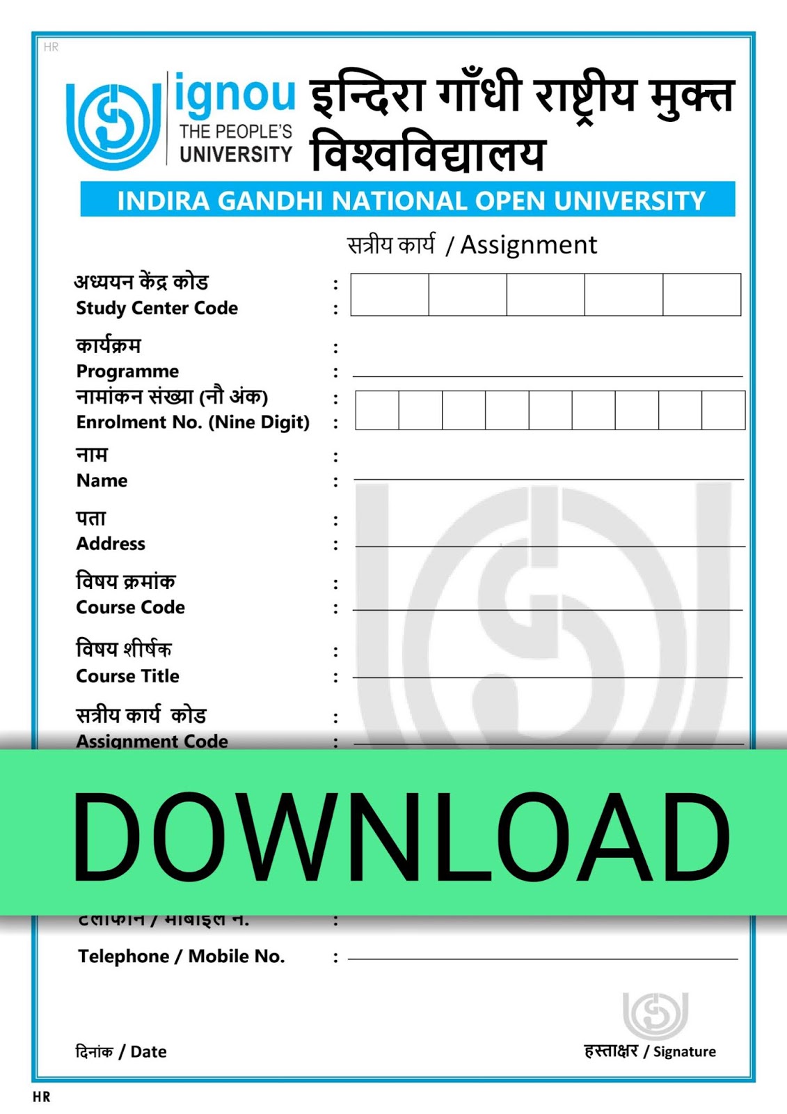 ignou assignment buy